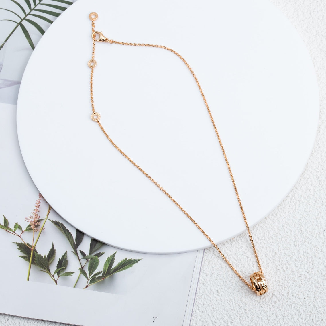 [Triumph Jewelry]PARENTESI NECKLACE PINK GOLD