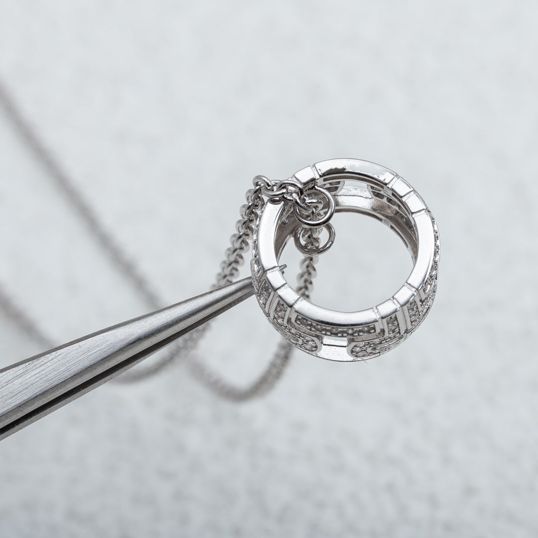 [Triumph Jewelry]PARENTESI NECKLACE SILVER DIAMOND