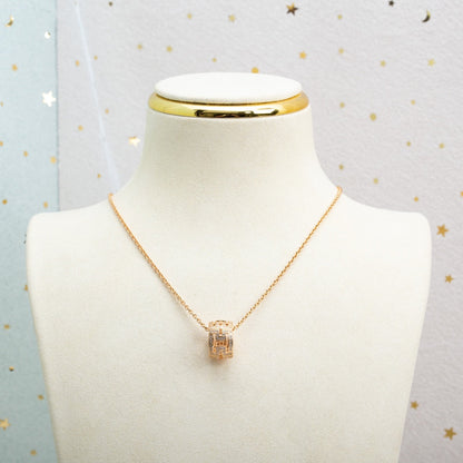 [Triumph Jewelry]PARENTESI NECKLACE PINK GOLD DIAMOND