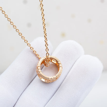 [Triumph Jewelry]PARENTESI NECKLACE PINK GOLD DIAMOND