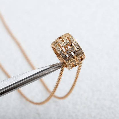 [Triumph Jewelry]PARENTESI NECKLACE PINK GOLD DIAMOND