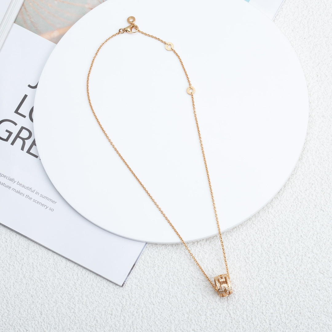 [Triumph Jewelry]PARENTESI NECKLACE PINK GOLD DIAMOND