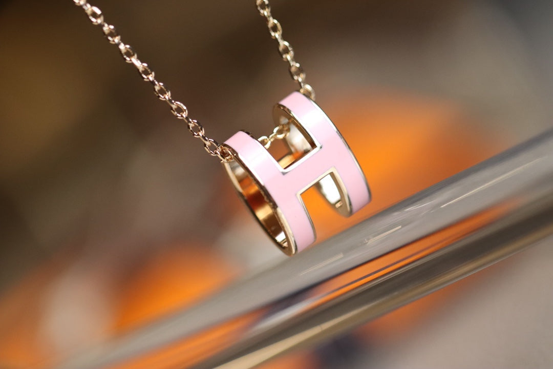 [Triumph Jewelry]POP H PEDANT PINK GOLD