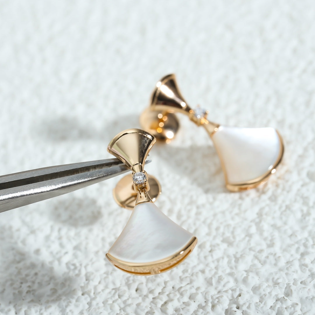 [Triumph Jewelry]DREAM MOP PINK GOLD EARRINGS