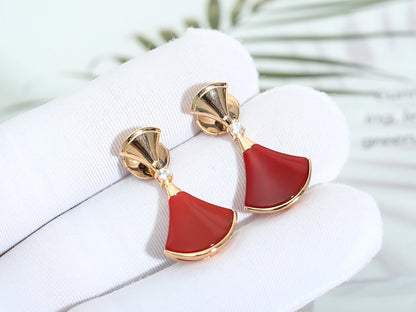 [Triumph Jewelry]DREAM Carnelian PINK GOLD EARRINGS