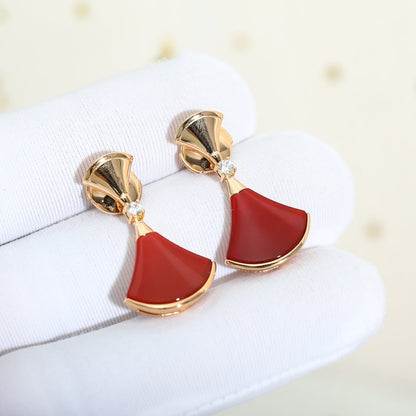 [Triumph Jewelry]DREAM Carnelian PINK GOLD EARRINGS