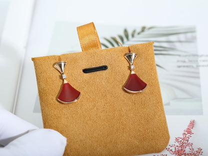 [Triumph Jewelry]DREAM Carnelian PINK GOLD EARRINGS