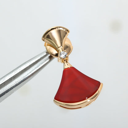[Triumph Jewelry]DREAM Carnelian PINK GOLD EARRINGS