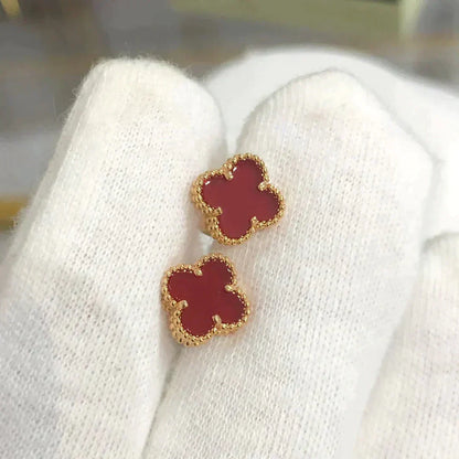 [Triumph Jewelry]CLOVER MINI 9.5MM CARNELIAN EARRINGS