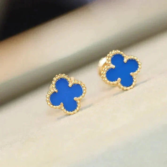 [Triumph Jewelry]CLOVER MINI 9.5MM TURQUOISE EARRINGS