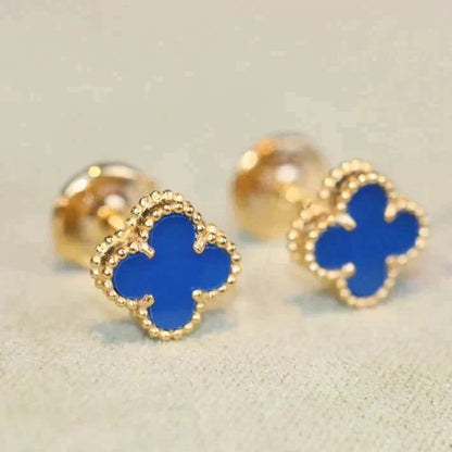 [Triumph Jewelry]CLOVER MINI 9.5MM TURQUOISE EARRINGS