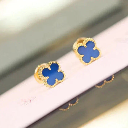 [Triumph Jewelry]CLOVER MINI 9.5MM TURQUOISE EARRINGS