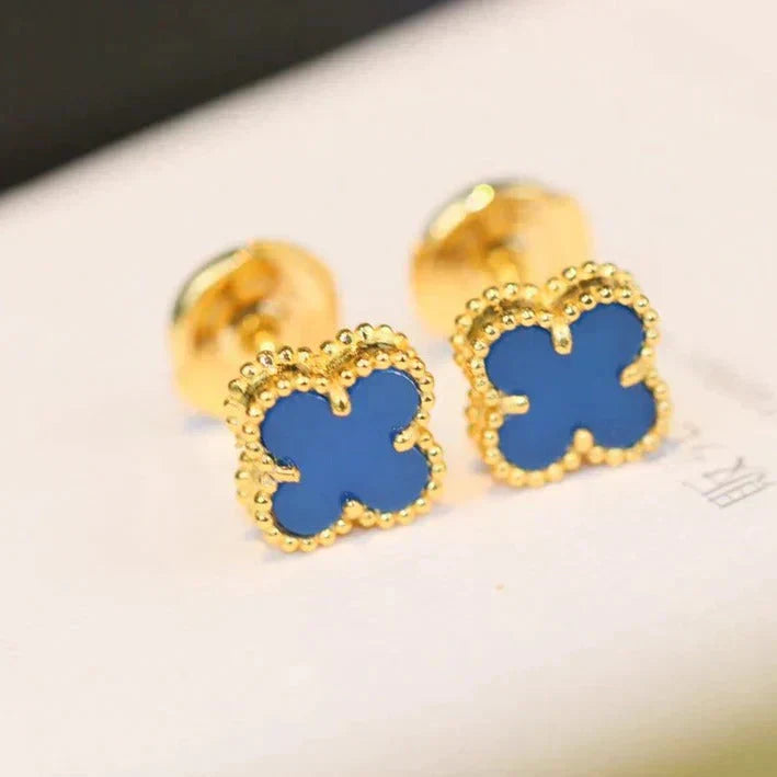 [Triumph Jewelry]CLOVER MINI 9.5MM TURQUOISE EARRINGS