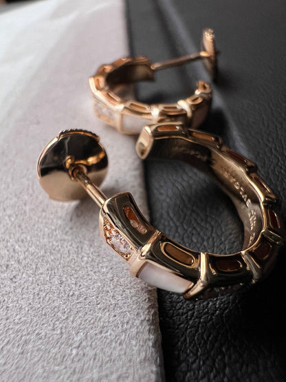 [Triumph Jewelry]SERPENTI MOP PINK GOLD EARRINGS