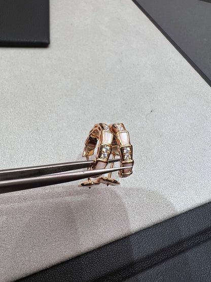 [Triumph Jewelry]SERPENTI MOP PINK GOLD EARRINGS