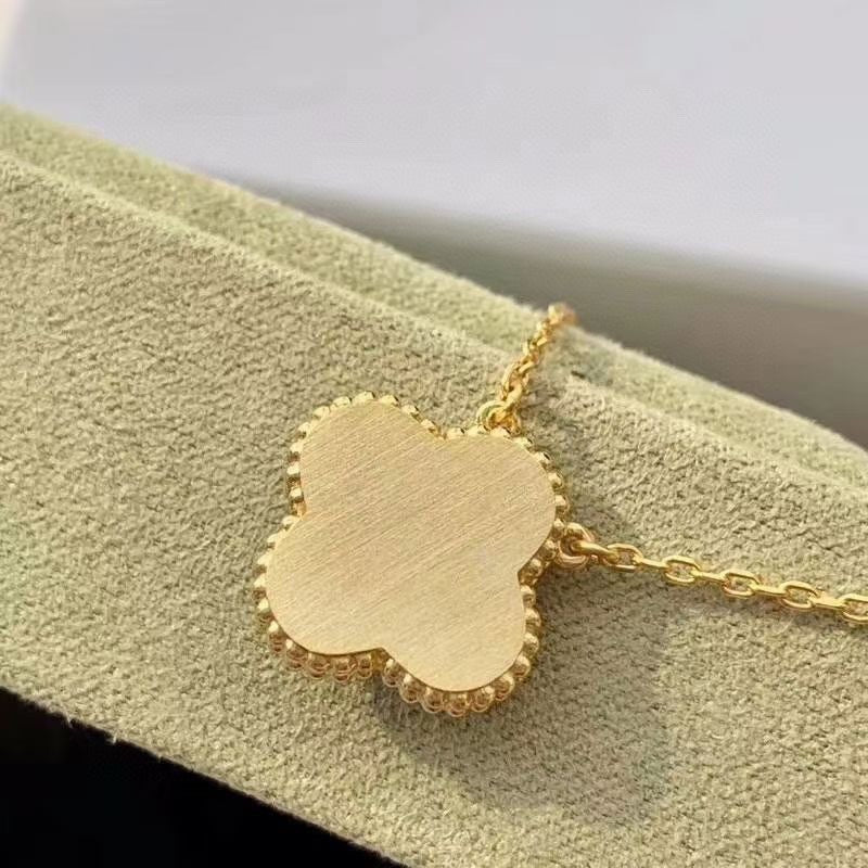 [Triumph Jewelry]CLOVER 15MM DIAMOND TURQUOISE NECKLACE