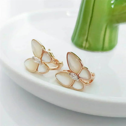 [Triumph Jewelry]BUTTERFLY MOP DIAMOND EARRINGS