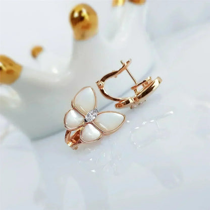 [Triumph Jewelry]BUTTERFLY MOP DIAMOND EARRINGS