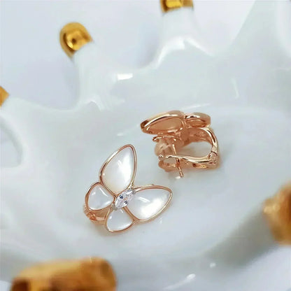 [Triumph Jewelry]BUTTERFLY MOP DIAMOND EARRINGS