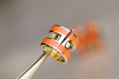 [Triumph Jewelry]MINI POP H EARRINGS ORANGE