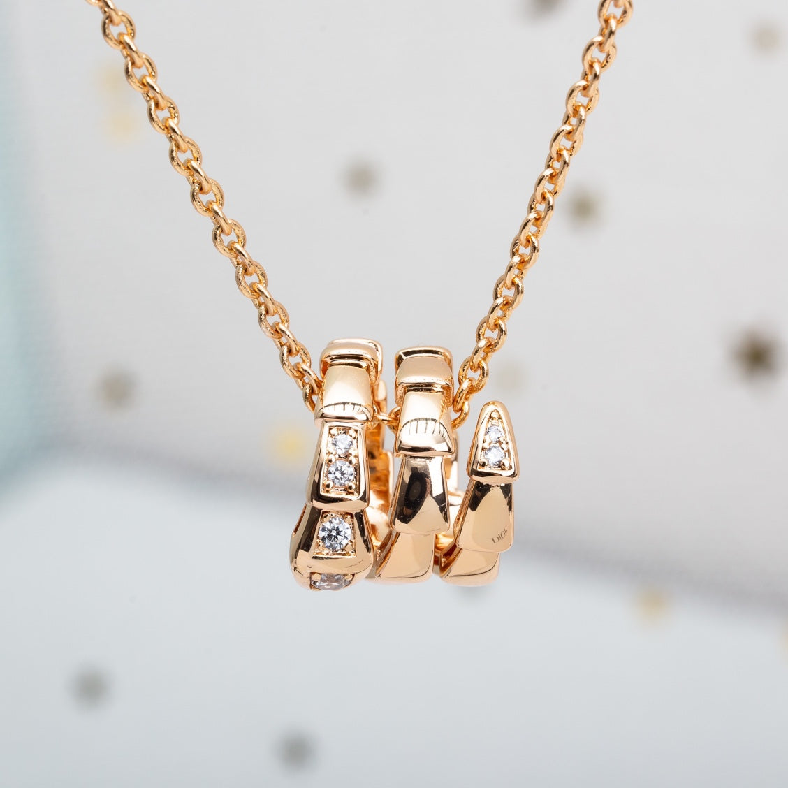 [Triumph Jewelry]SERPENTI PINK GOLD NECKLACE DIAMOND