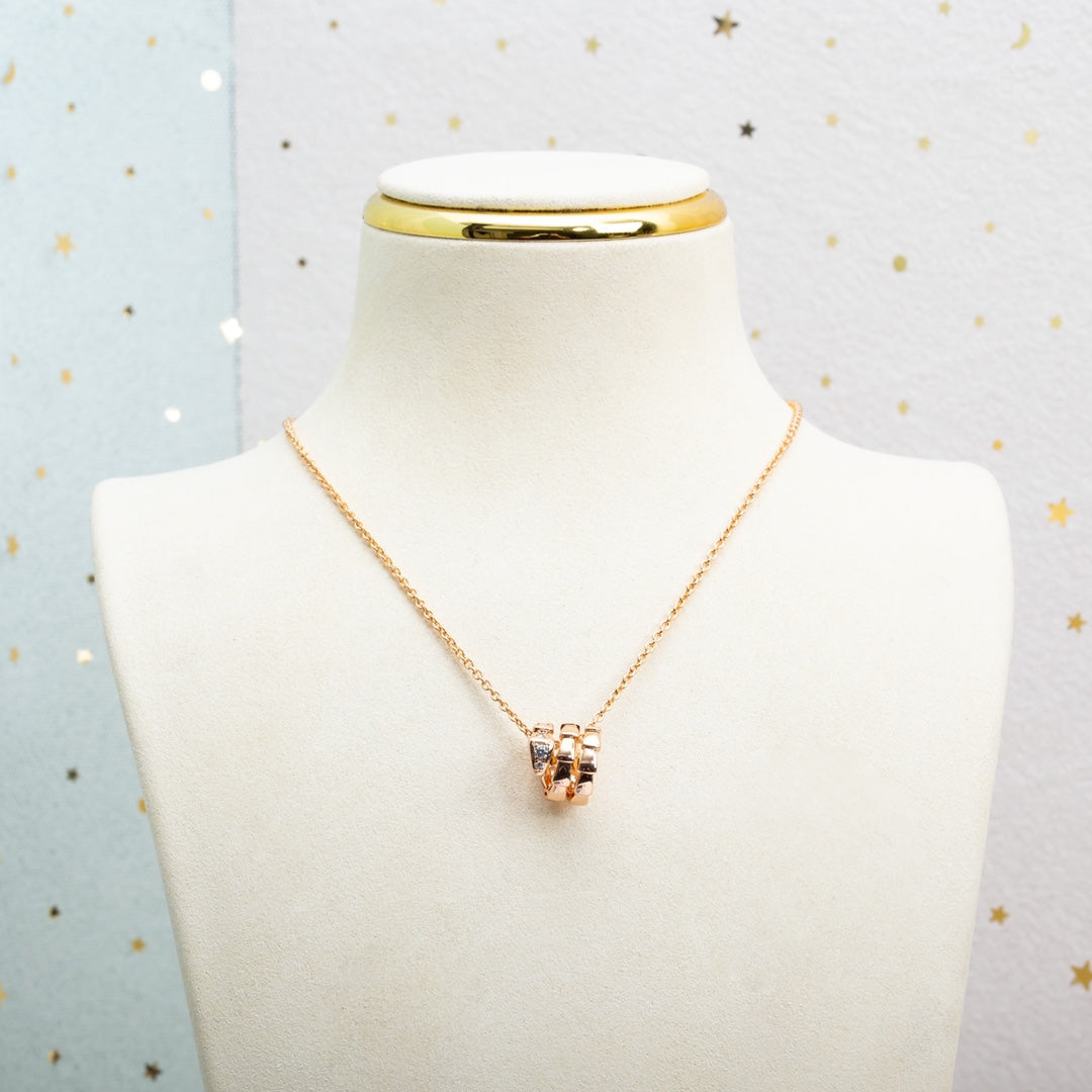 [Triumph Jewelry]SERPENTI PINK GOLD NECKLACE DIAMOND