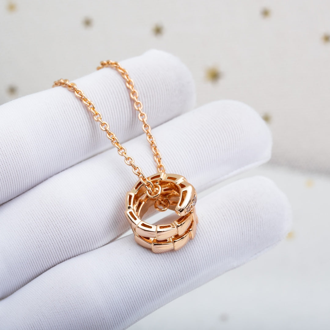 [Triumph Jewelry]SERPENTI PINK GOLD NECKLACE DIAMOND