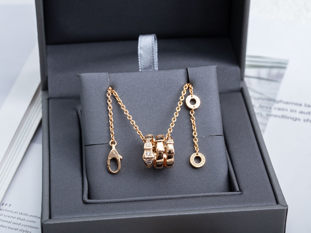 [Triumph Jewelry]SERPENTI PINK GOLD NECKLACE DIAMOND