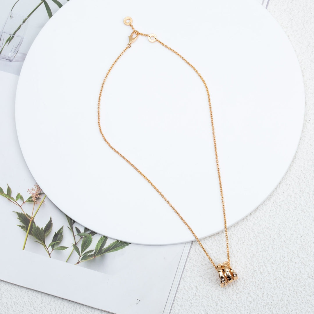 [Triumph Jewelry]SERPENTI PINK GOLD NECKLACE DIAMOND