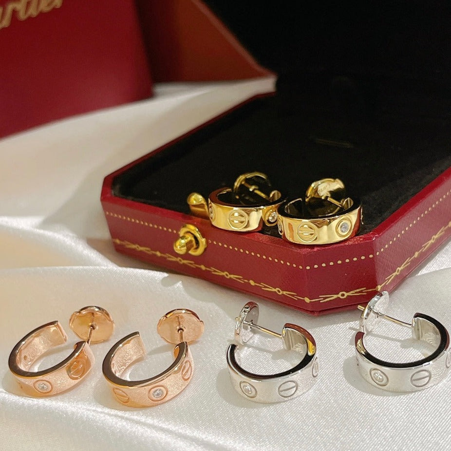 [Triumph Jewelry]LOVE EARRINGS 5.7MM 2 DIAMONDS
