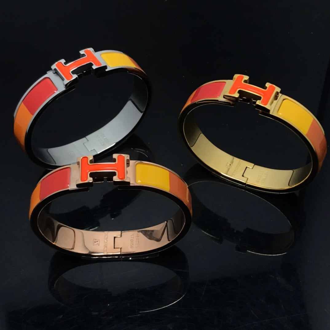 [Triumph Jewelry]H BRACELET ORANGE RAINBOW CERAMIC