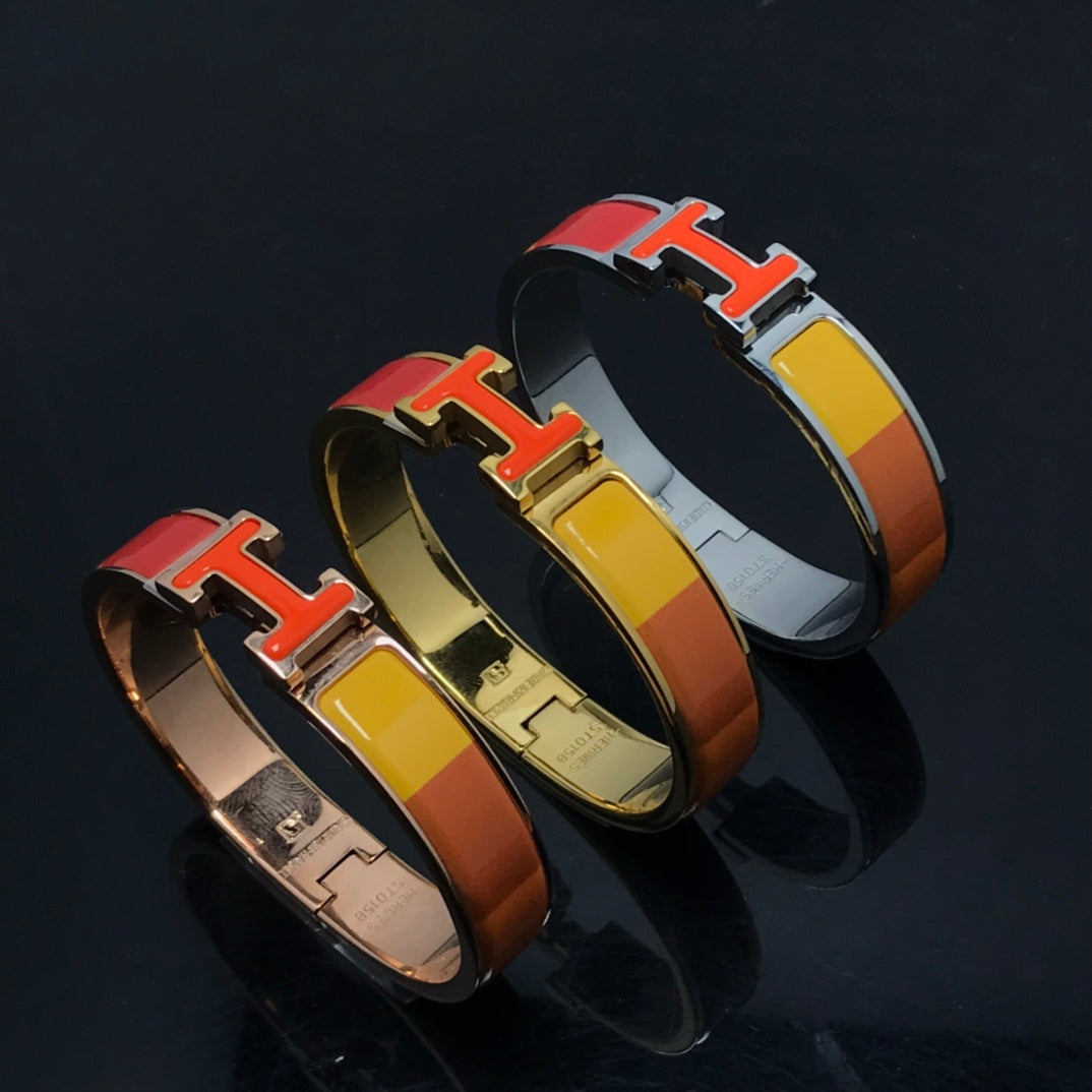 [Triumph Jewelry]H BRACELET ORANGE RAINBOW CERAMIC