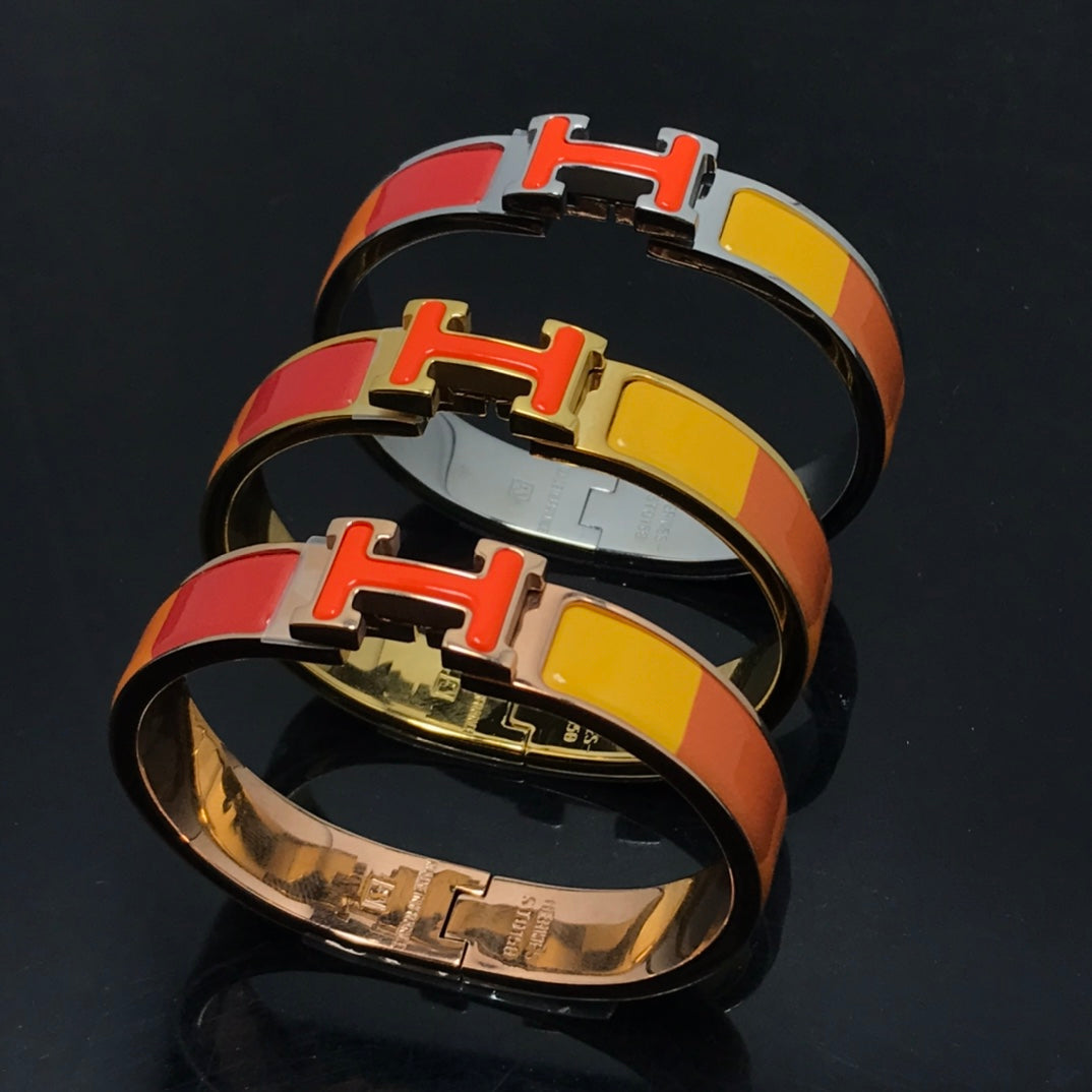 [Triumph Jewelry]H BRACELET ORANGE RAINBOW CERAMIC