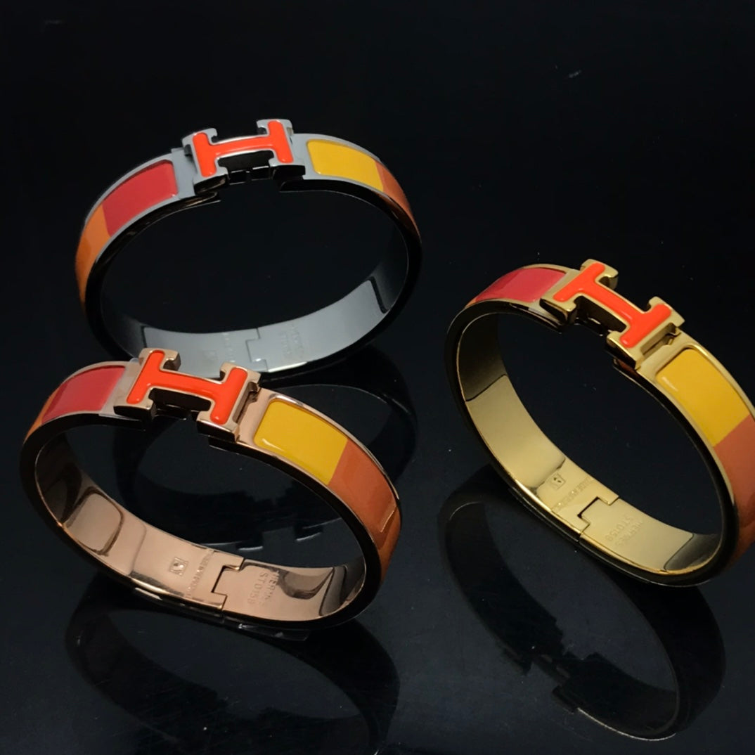 [Triumph Jewelry]H BRACELET ORANGE RAINBOW CERAMIC