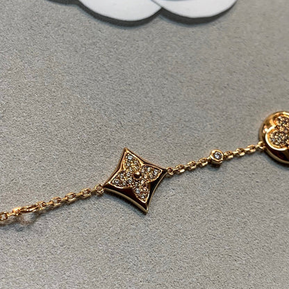 [Triumph Jewelry]STAR AND SUN 4 MOTIFS GOLD DIAMONDS BRACELET