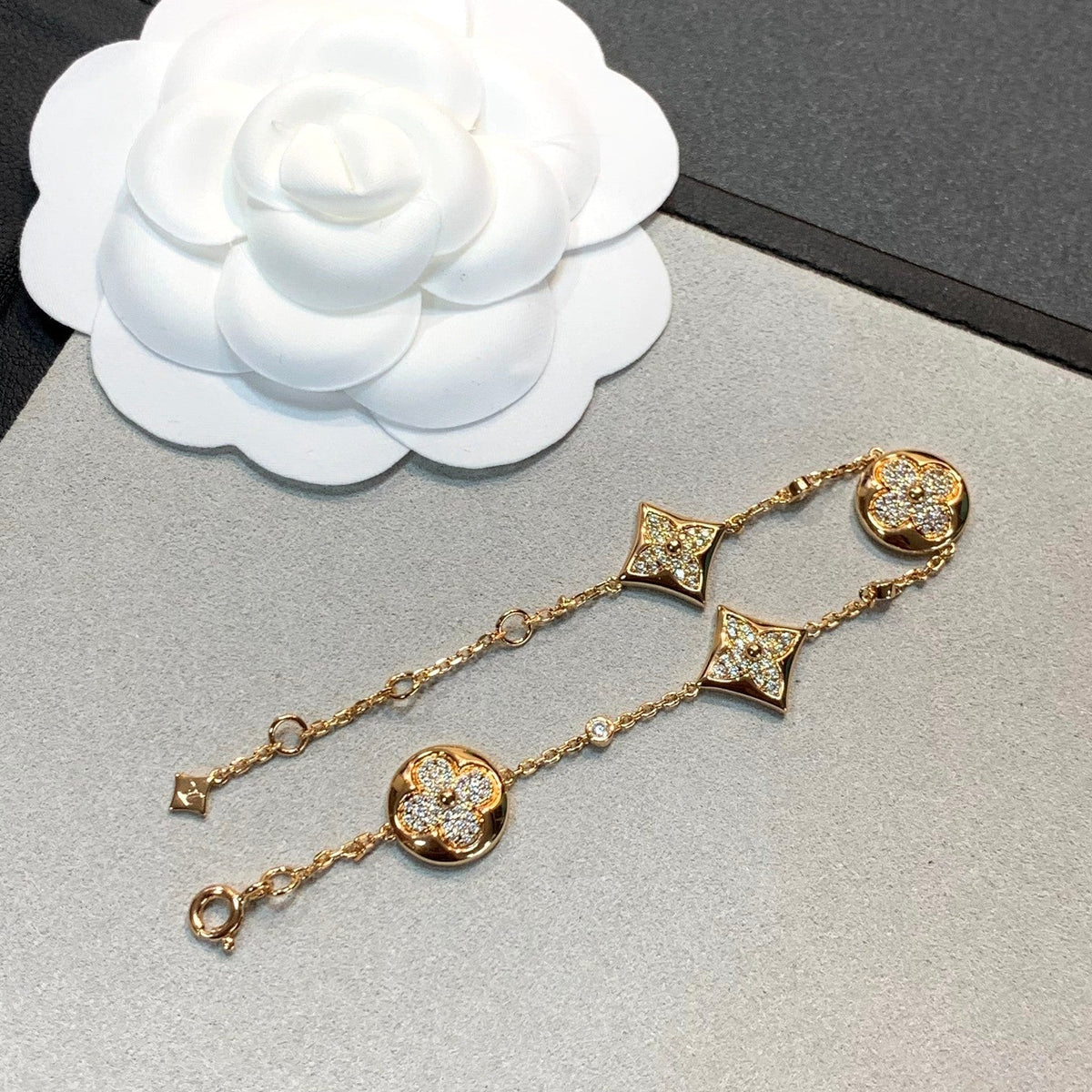 [Triumph Jewelry]STAR AND SUN 4 MOTIFS GOLD DIAMONDS BRACELET