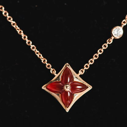 [Triumph Jewelry]STAR NECKLACE PINK GOLD 1 DIAMOND