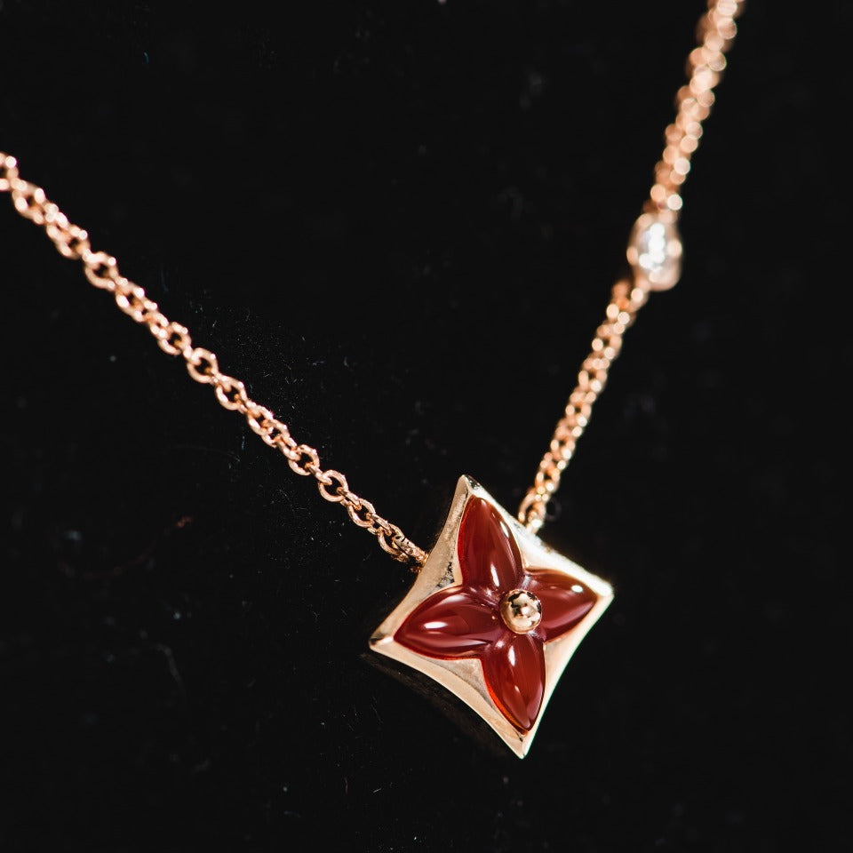 [Triumph Jewelry]STAR NECKLACE PINK GOLD 1 DIAMOND