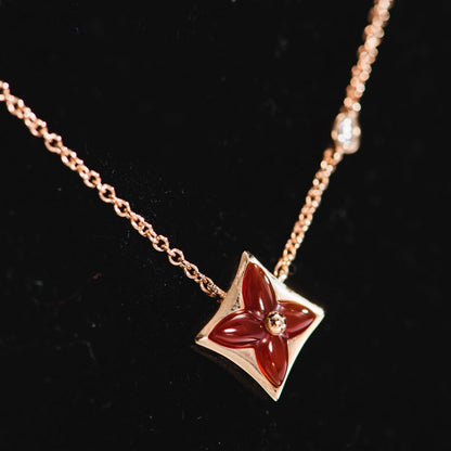 [Triumph Jewelry]STAR NECKLACE PINK GOLD 1 DIAMOND