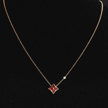 [Triumph Jewelry]STAR NECKLACE PINK GOLD 1 DIAMOND