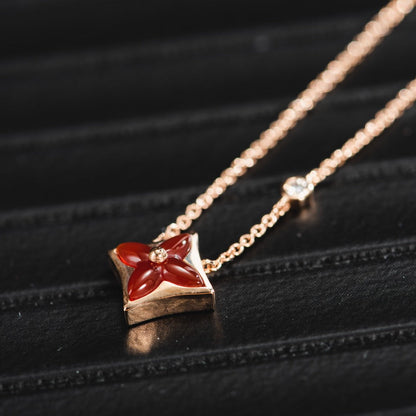 [Triumph Jewelry]STAR NECKLACE PINK GOLD 1 DIAMOND