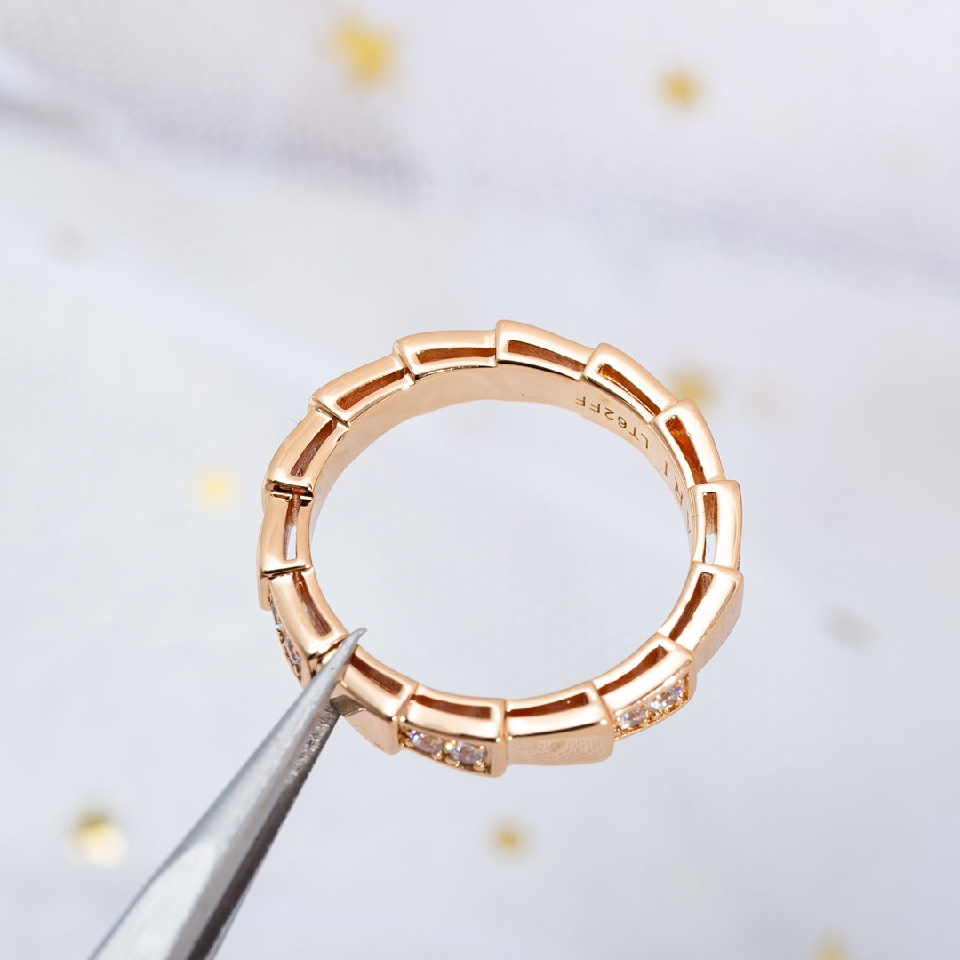 [Triumph Jewelry]SERPENTI RING PINK GOLD  3MM
