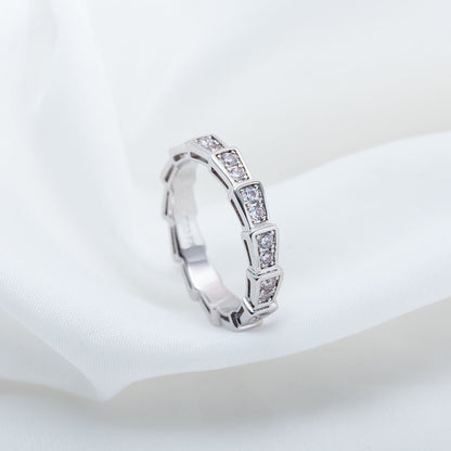 [Triumph Jewelry]SERPENTI RING SILVER DIAMOND PAVED 3MM