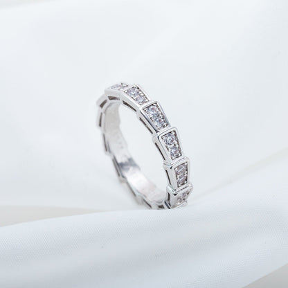 [Triumph Jewelry]SERPENTI RING SILVER DIAMOND PAVED 3MM