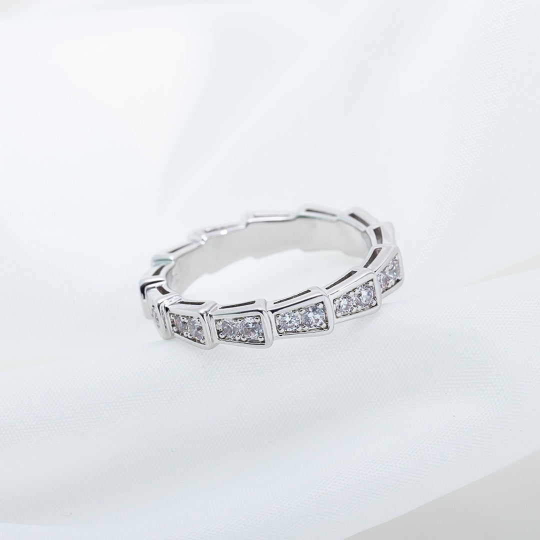 [Triumph Jewelry]SERPENTI RING SILVER DIAMOND PAVED 3MM