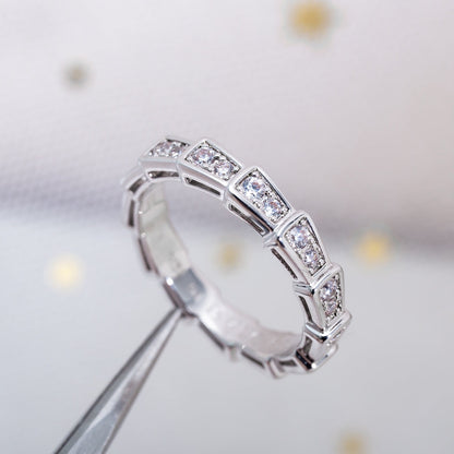 [Triumph Jewelry]SERPENTI RING SILVER DIAMOND PAVED 3MM