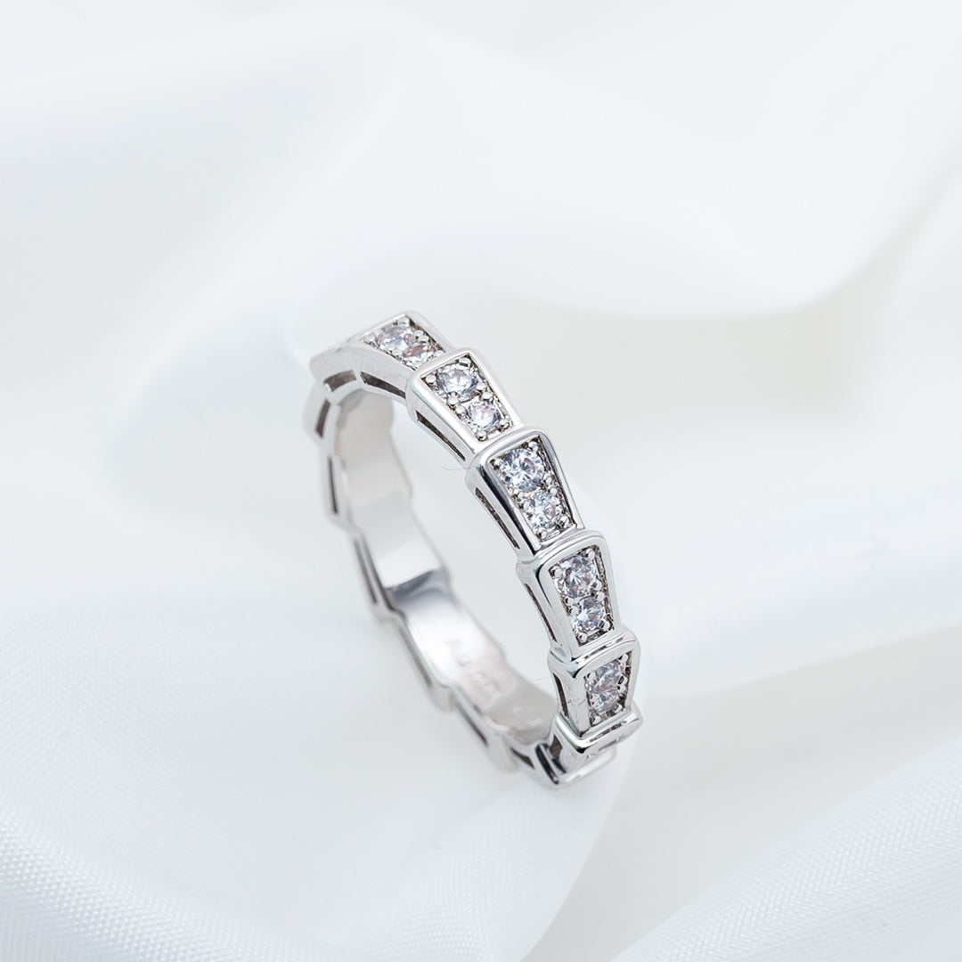 [Triumph Jewelry]SERPENTI RING SILVER DIAMOND PAVED 3MM