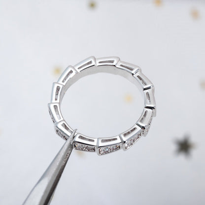 [Triumph Jewelry]SERPENTI RING SILVER DIAMOND PAVED 3MM