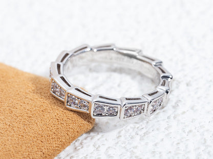 [Triumph Jewelry]SERPENTI RING SILVER DIAMOND PAVED 3MM