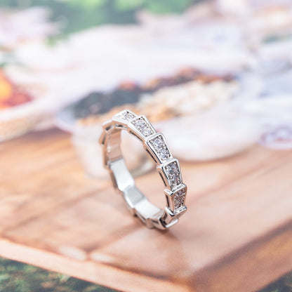 [Triumph Jewelry]SERPENTI RING SILVER DIAMOND PAVED 3MM